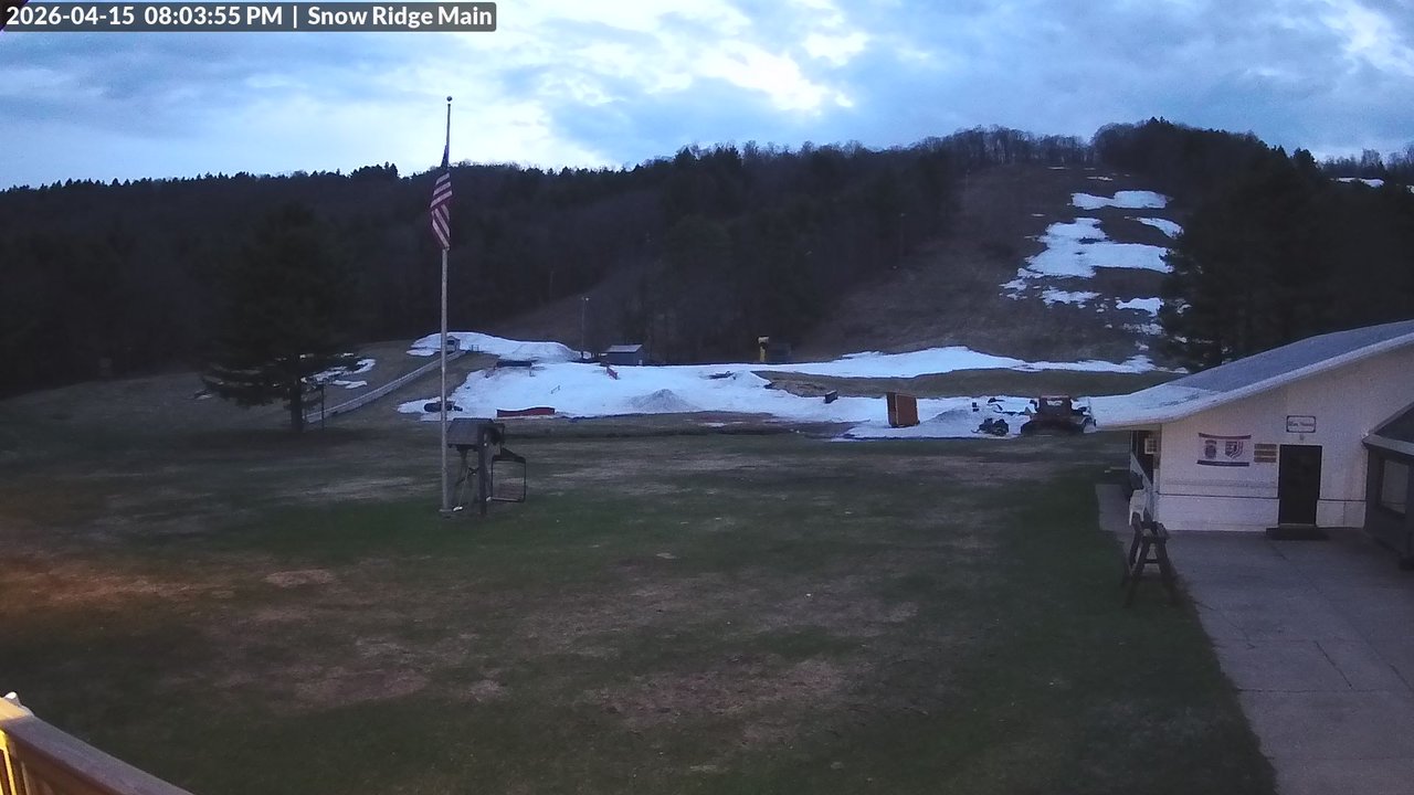 time-lapse frame, Snow Ridge Ski Hill webcam