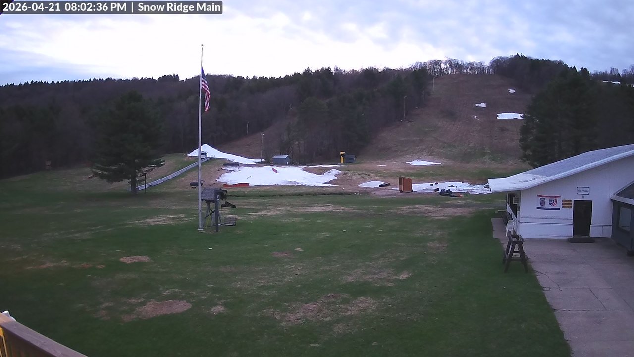 time-lapse frame, Snow Ridge Ski Hill webcam