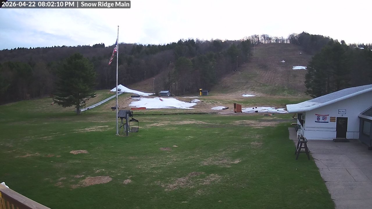 time-lapse frame, Snow Ridge Ski Hill webcam