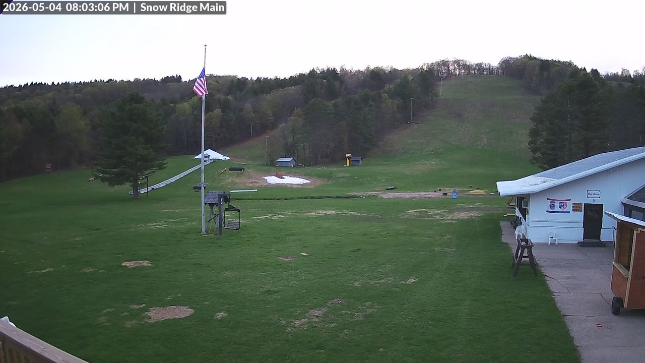 time-lapse frame, Snow Ridge Ski Hill webcam