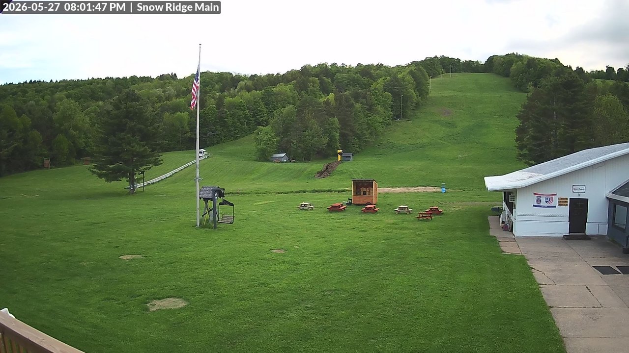 time-lapse frame, Snow Ridge Ski Hill webcam