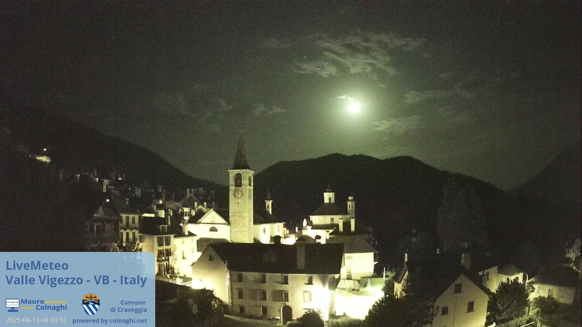 time-lapse frame, Craveggia webcam