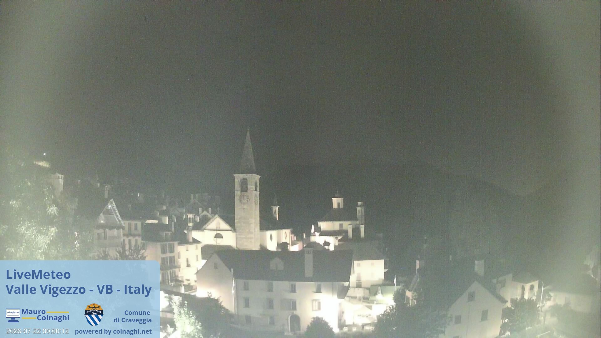 time-lapse frame, Craveggia webcam