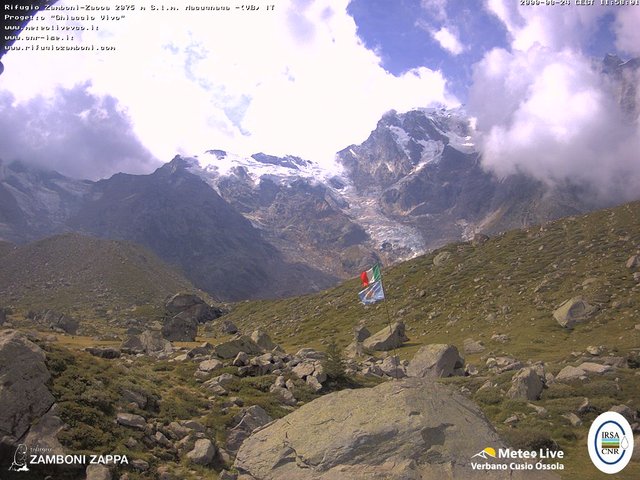 time-lapse frame, Rifugio Zamboni webcam