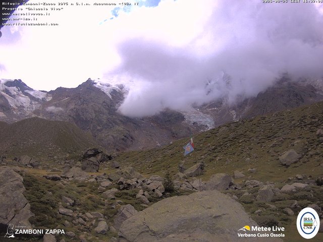 time-lapse frame, Rifugio Zamboni webcam
