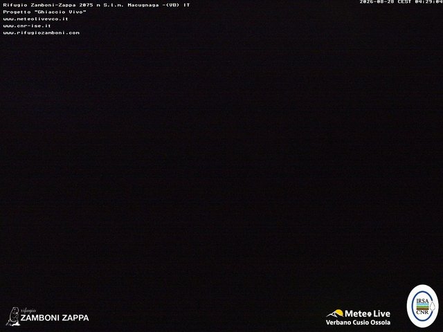 time-lapse frame, Rifugio Zamboni webcam