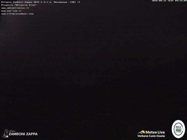 time-lapse frame, Rifugio Zamboni webcam
