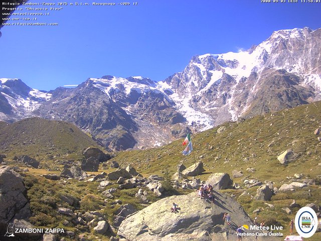 time-lapse frame, Rifugio Zamboni webcam