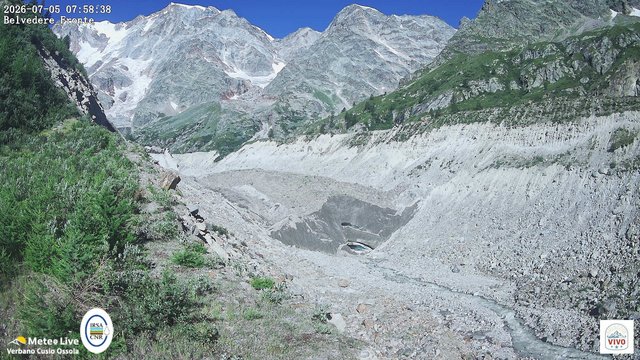 time-lapse frame, Fronte ghiacciaio Belvedere webcam