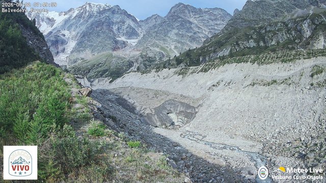 time-lapse frame, Fronte ghiacciaio Belvedere webcam