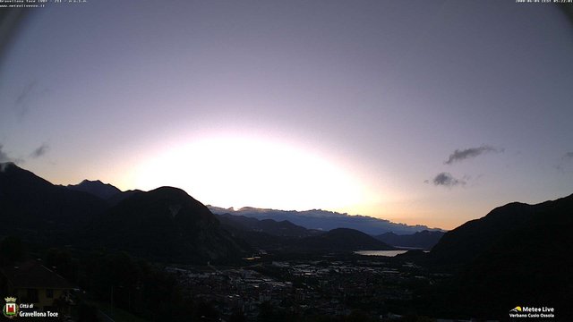 time-lapse frame, Gravellona Toce panoramica webcam