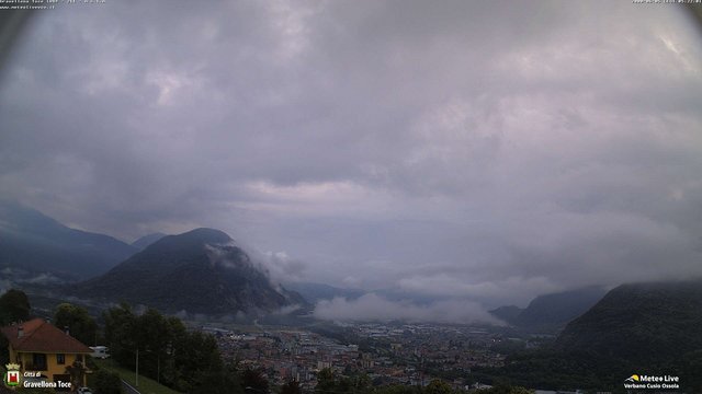time-lapse frame, Gravellona Toce panoramica webcam