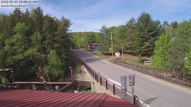 time-lapse frame, South Shore Rd, Inlet, NY webcam