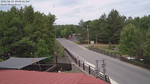 time-lapse frame, South Shore Rd, Inlet, NY webcam