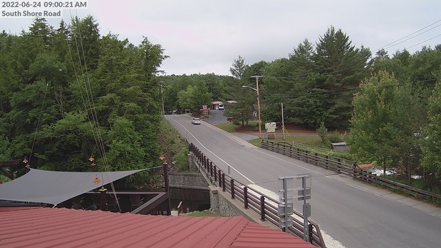 time-lapse frame, South Shore Rd, Inlet, NY webcam