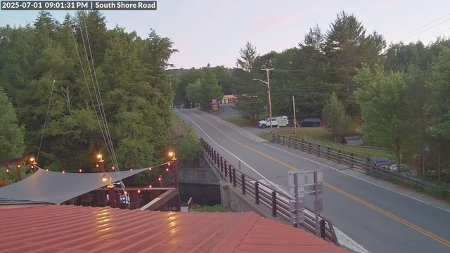 time-lapse frame, South Shore Rd, Inlet, NY webcam