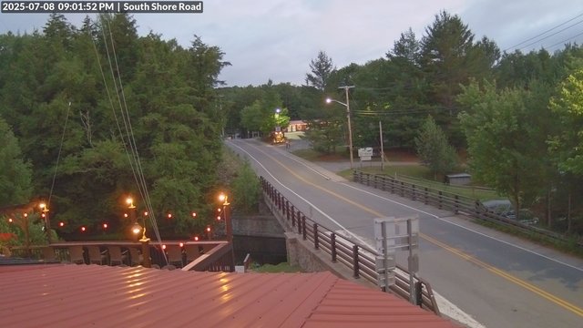 time-lapse frame, South Shore Rd, Inlet, NY webcam