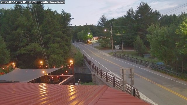 time-lapse frame, South Shore Rd, Inlet, NY webcam