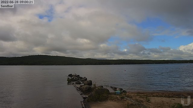time-lapse frame, 4th Lake Sandbar webcam