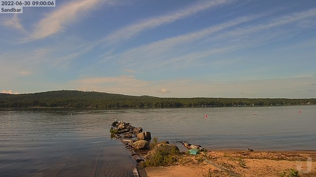 time-lapse frame, 4th Lake Sandbar webcam
