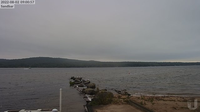 time-lapse frame, 4th Lake Sandbar webcam