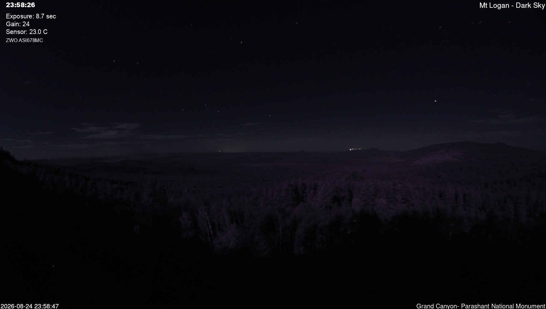 view from Mt Logan - Dark Sky on 2026-08-24