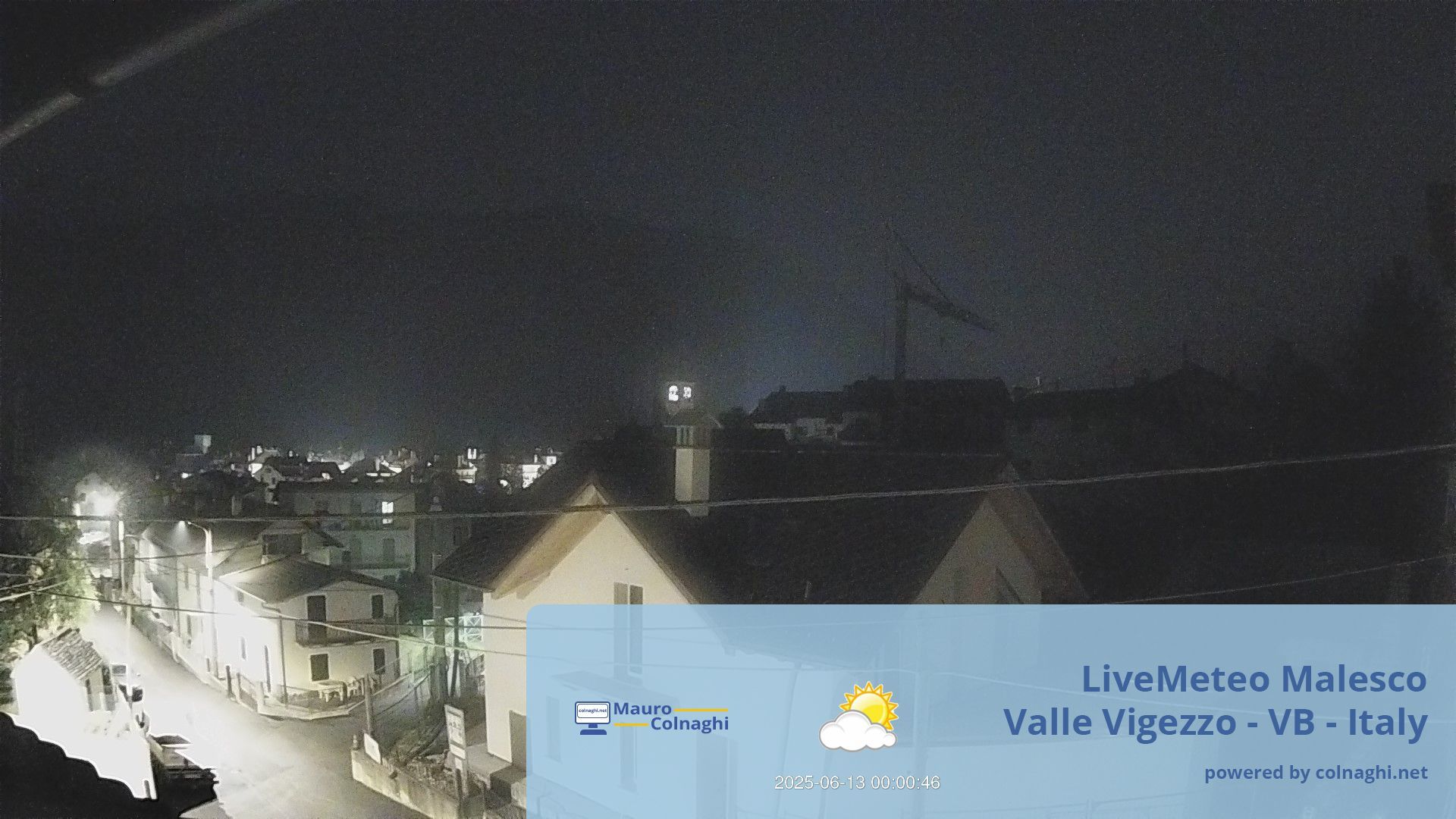 time-lapse frame, Malesco webcam