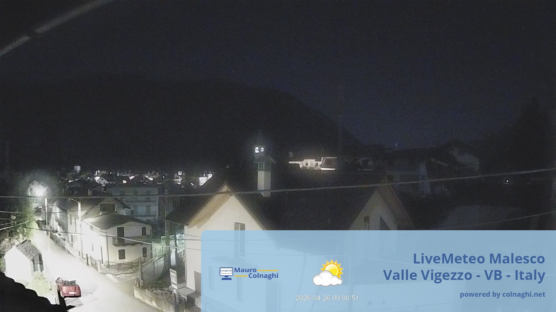 time-lapse frame, Malesco webcam