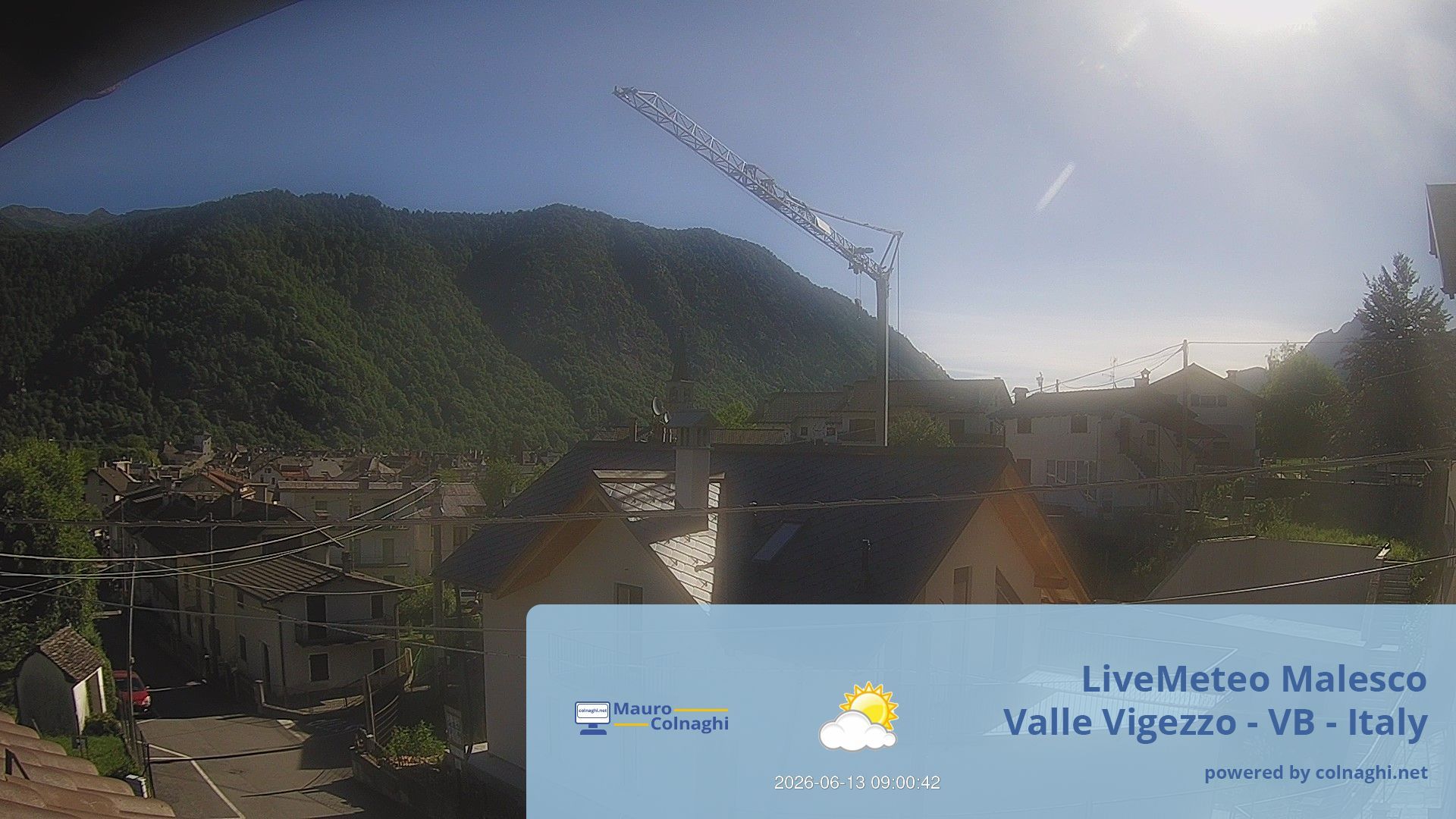 time-lapse frame, Malesco webcam
