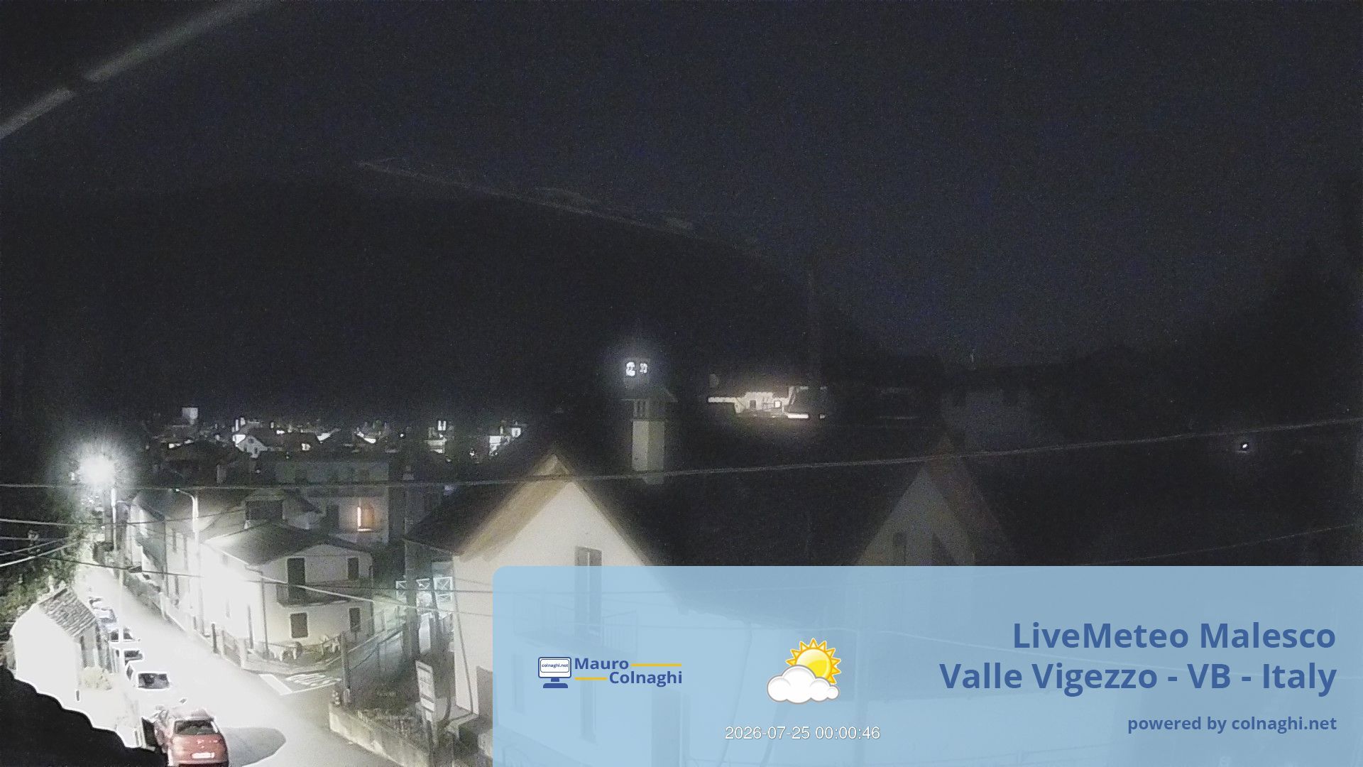 time-lapse frame, Malesco webcam