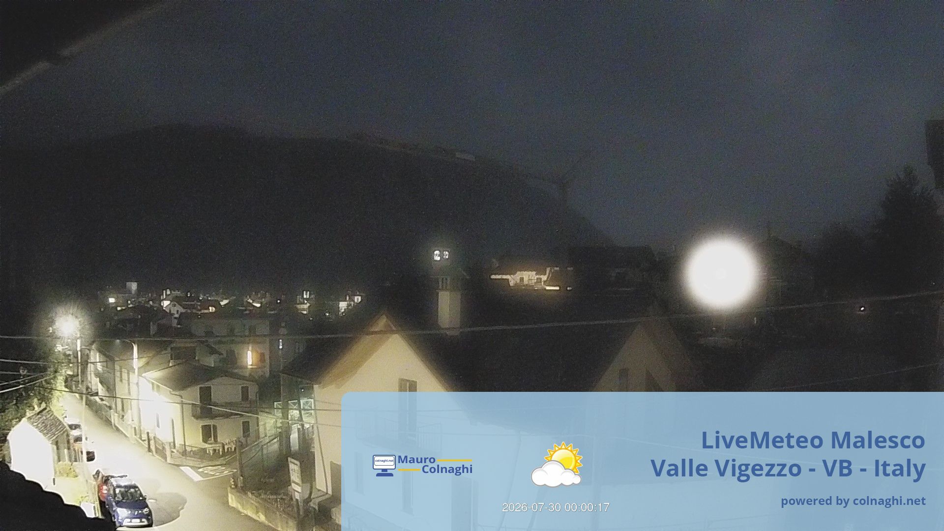 time-lapse frame, Malesco webcam