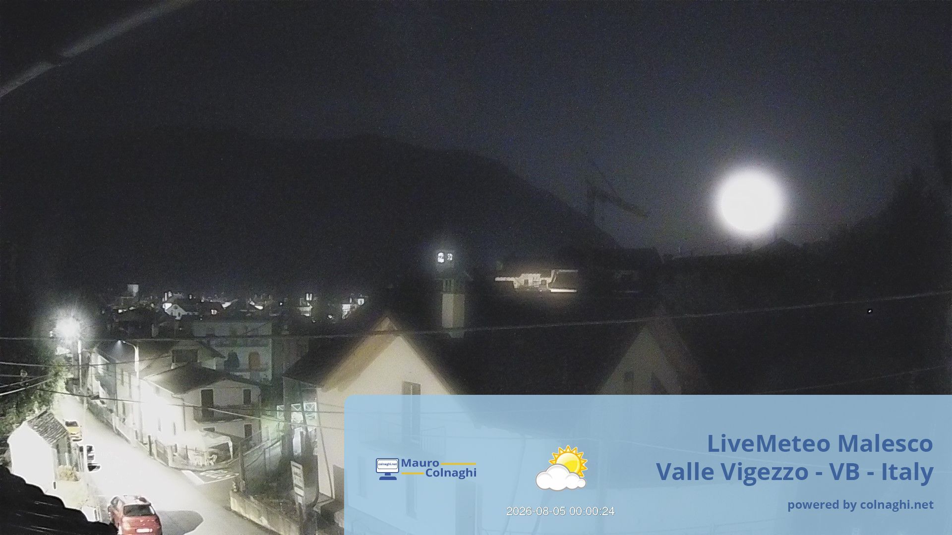 time-lapse frame, Malesco webcam