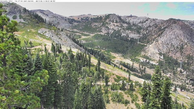 view from Palisades Tahoe Far East Top on 2026-08-17