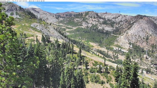 view from Palisades Tahoe Far East Top on 2026-08-21