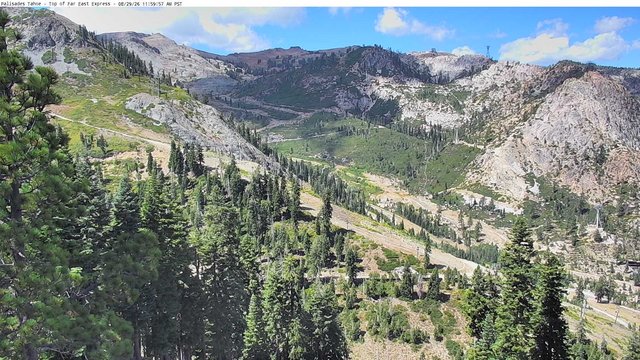 view from Palisades Tahoe Far East Top on 2026-08-29
