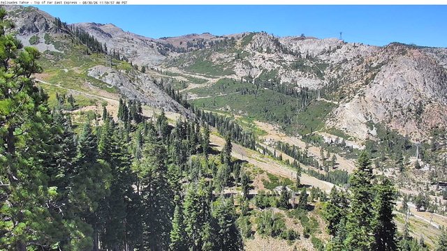 view from Palisades Tahoe Far East Top on 2026-08-30