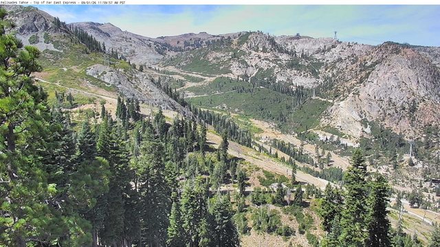 view from Palisades Tahoe Far East Top on 2026-09-01
