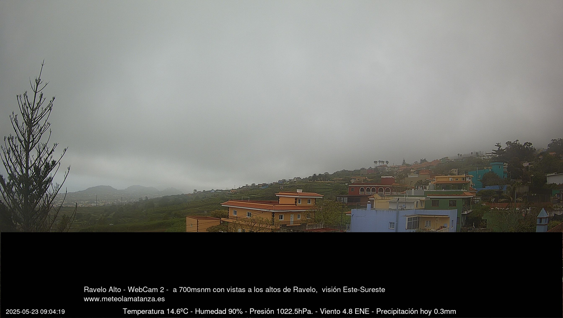 time-lapse frame, Ravelo, visión E-SE, 428msnm webcam