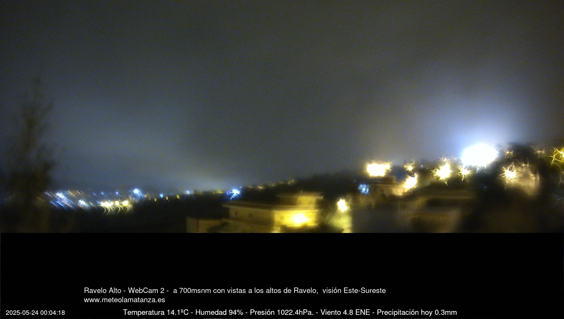time-lapse frame, Ravelo, visión E-SE, 428msnm webcam