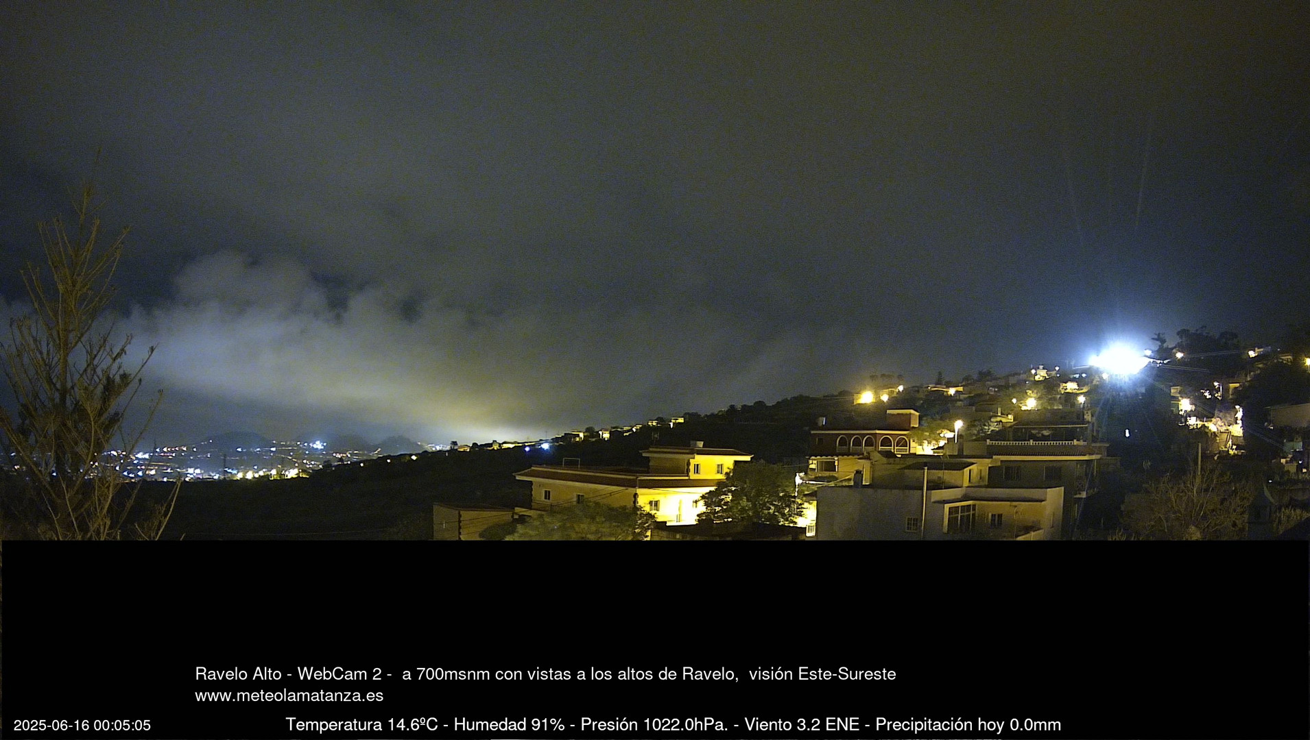 time-lapse frame, Ravelo, visión E-SE, 428msnm webcam
