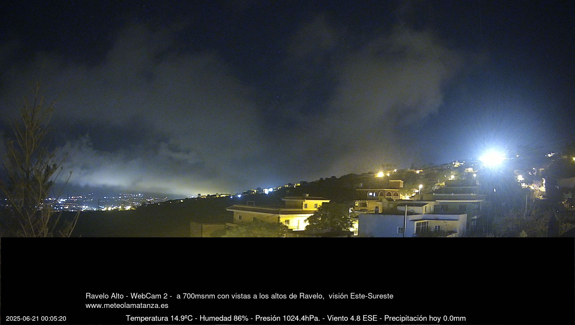 time-lapse frame, Ravelo, visión E-SE, 428msnm webcam