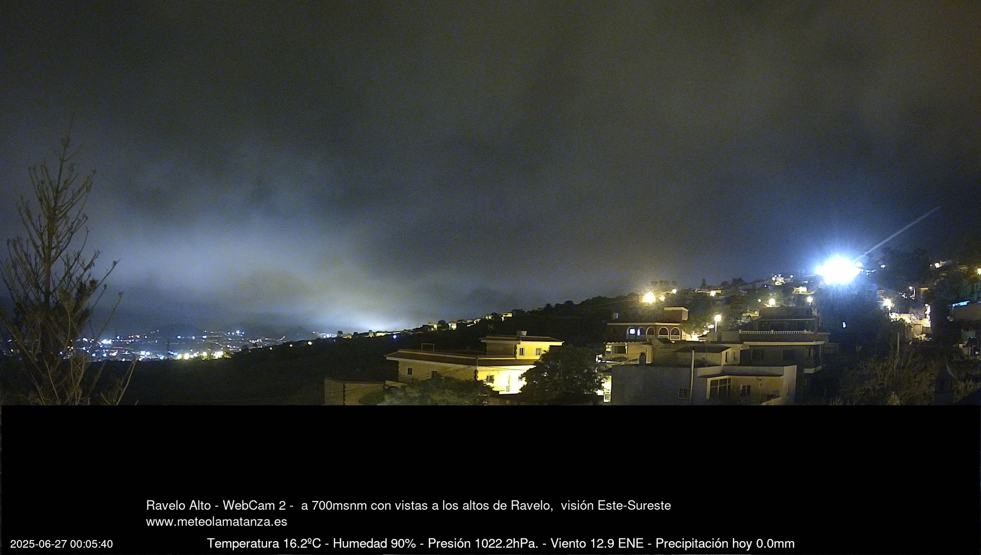 time-lapse frame, Ravelo, visión E-SE, 428msnm webcam