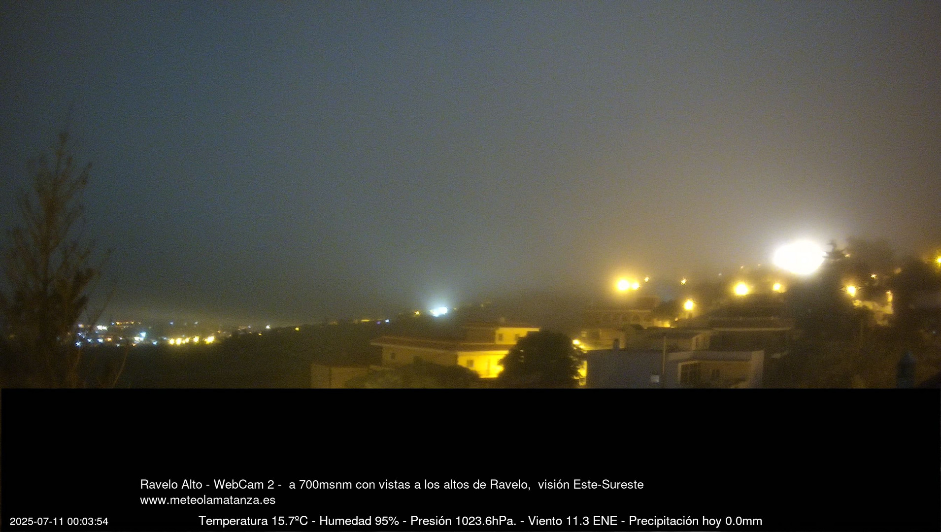 time-lapse frame, Ravelo, visión E-SE, 428msnm webcam