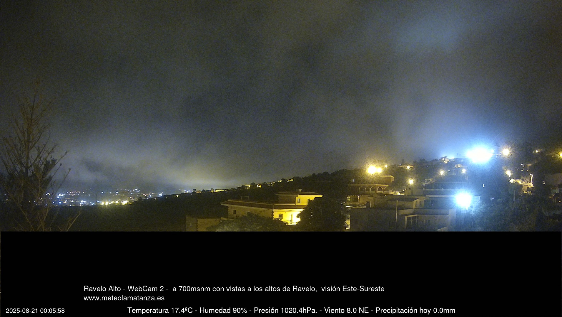 time-lapse frame, Ravelo, visión E-SE, 428msnm webcam