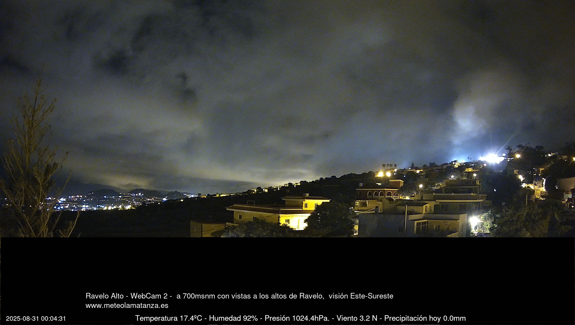 time-lapse frame, Ravelo, visión E-SE, 428msnm webcam