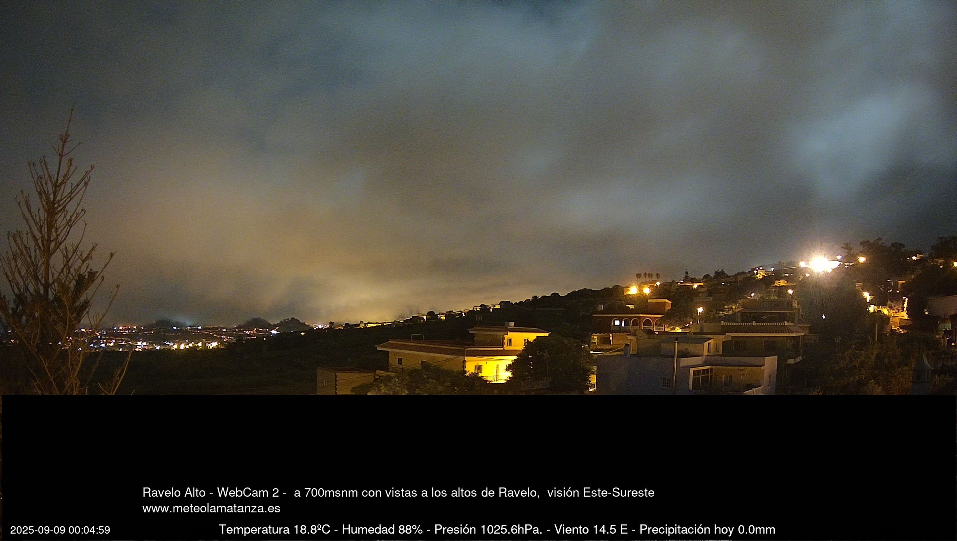time-lapse frame, Ravelo, visión E-SE, 428msnm webcam