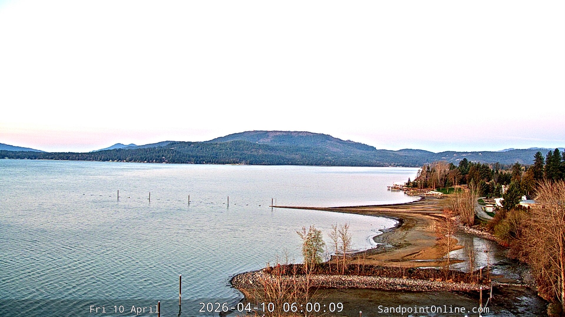 time-lapse frame, Sandpoint Online - Lake Pend Oreille webcam