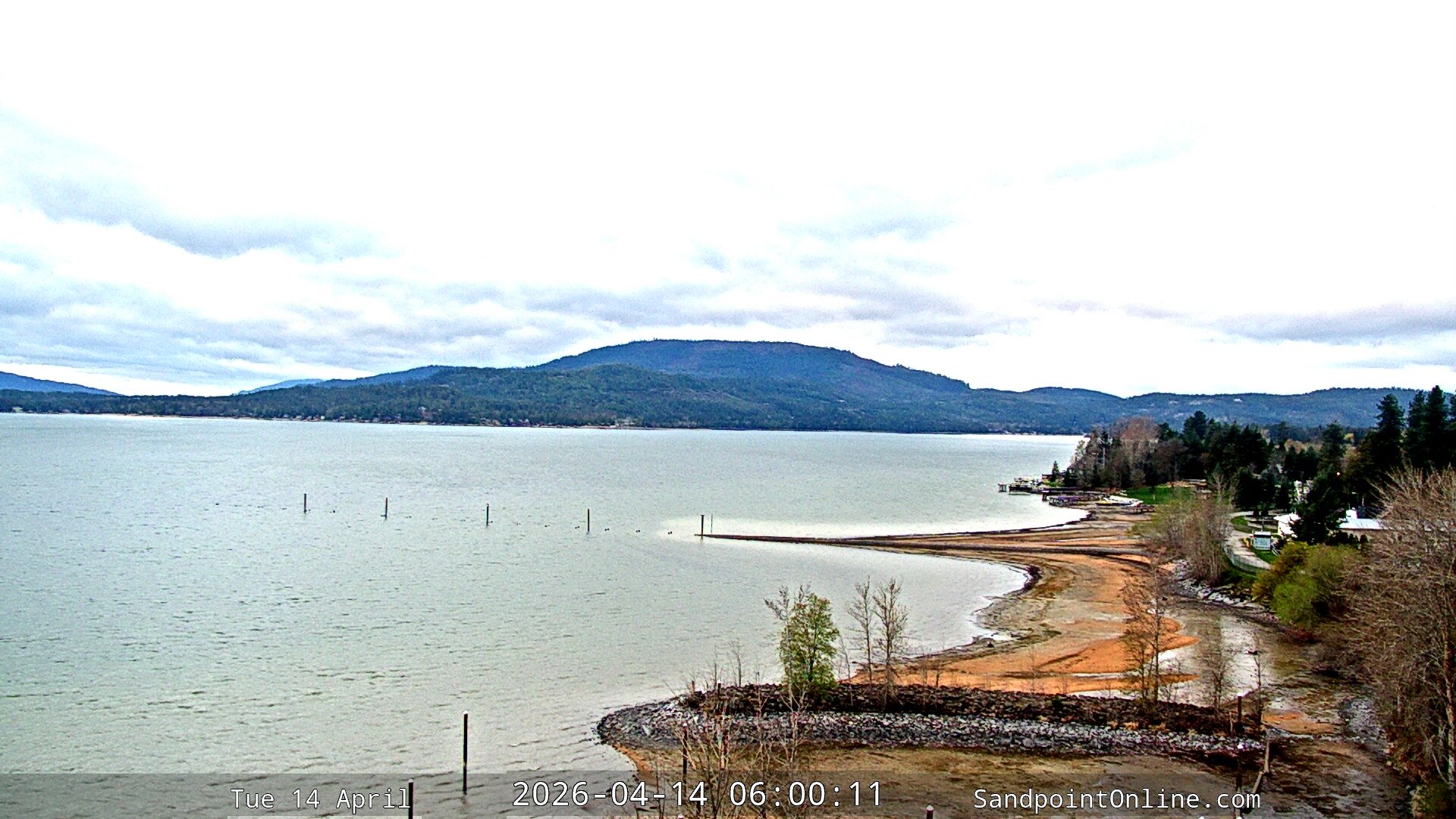 time-lapse frame, Sandpoint Online - Lake Pend Oreille webcam