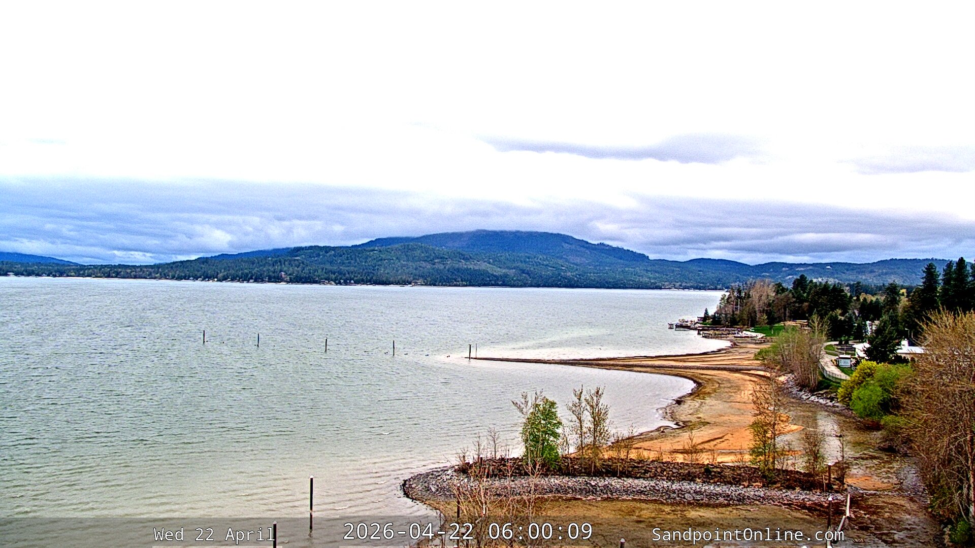 time-lapse frame, Sandpoint Online - Lake Pend Oreille webcam