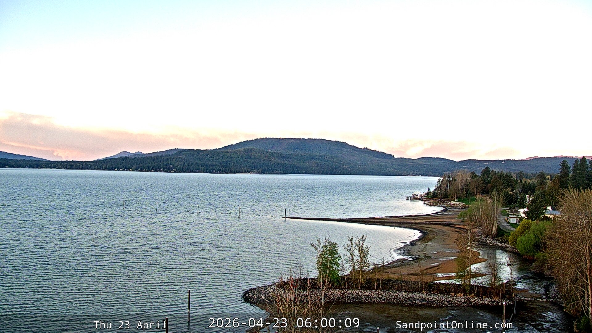 time-lapse frame, Sandpoint Online - Lake Pend Oreille webcam